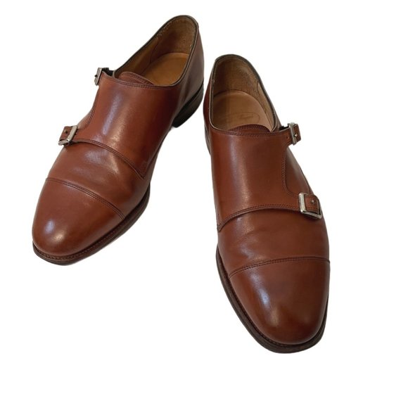 Alfred Sargent J. Crew Mahogany Double Monk Strap Shoes Size UK 8.5, US Size 9